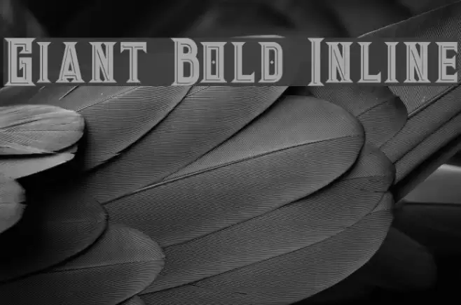 Giant Bold Inline Font examples