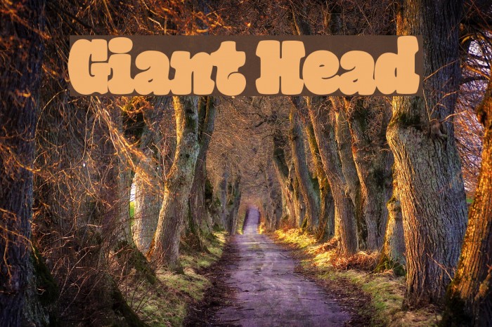 Giant Head Font examples