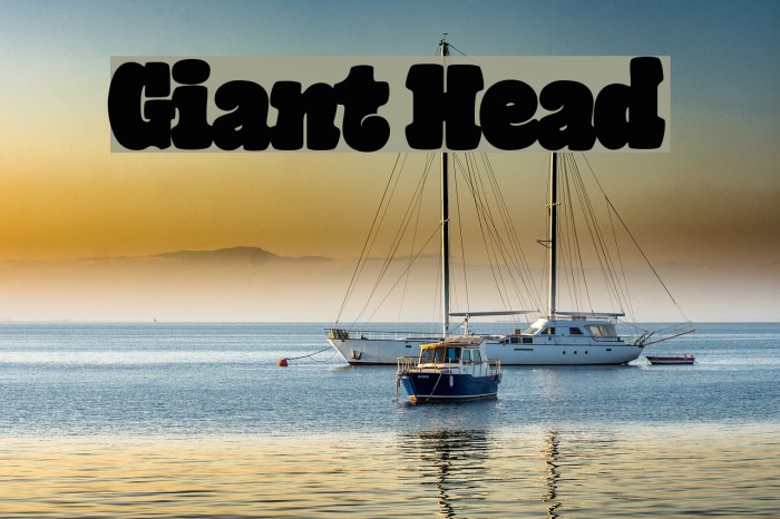 Giant Head Font examples