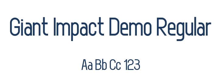 Giant Impact Demo Regular Font Preview