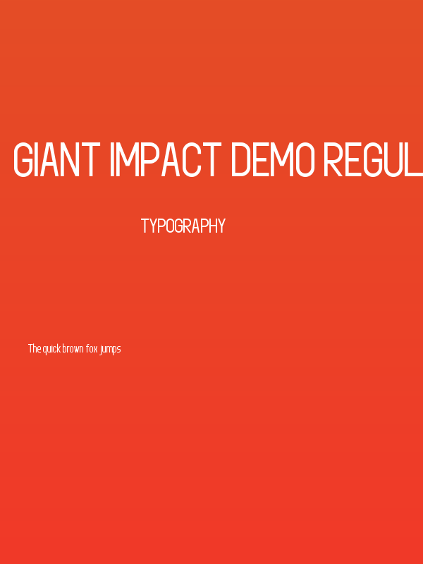 Giant Impact Demo Regular Poster