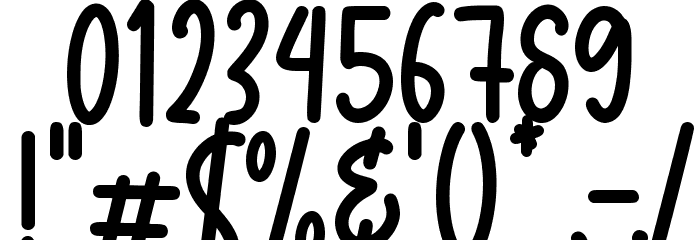 Giant Oranges Font OTHER CHARS