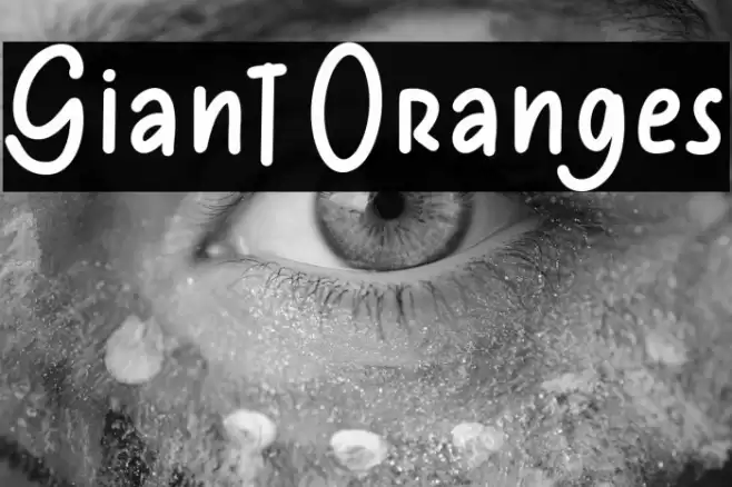 Giant Oranges Caratteri examples