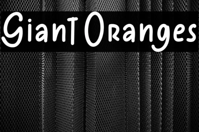 Giant Oranges Caratteri examples