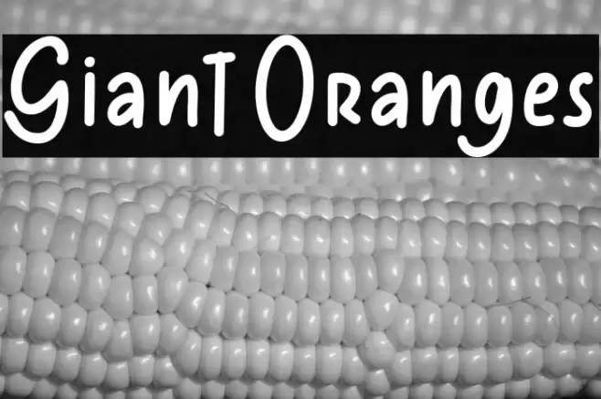 Giant Oranges Caratteri examples