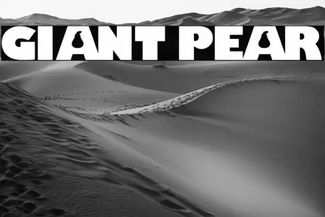 Giant Pear Font examples