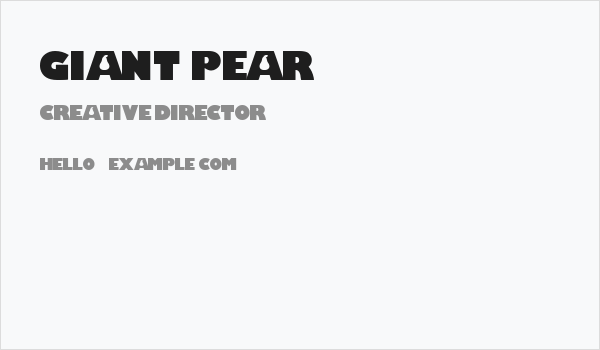 Giant Pear Business Card