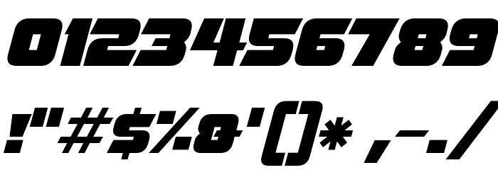 Giant Robots Italic Font OTHER CHARS