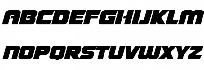 Giant Robots Italic Caratteri MAIUSCOLE
