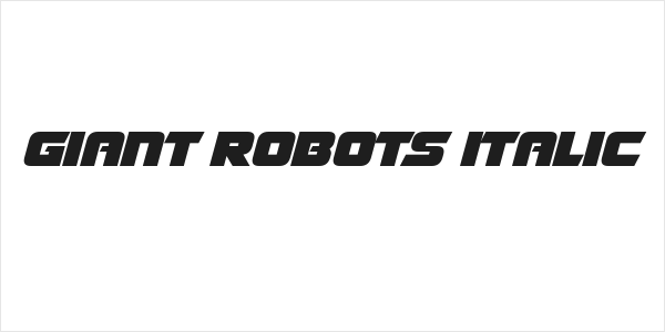Giant Robots Italic Logo