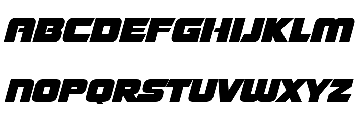 Giant Robots Italic Font LOWERCASE