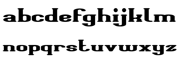 Giant Universe Font LOWERCASE