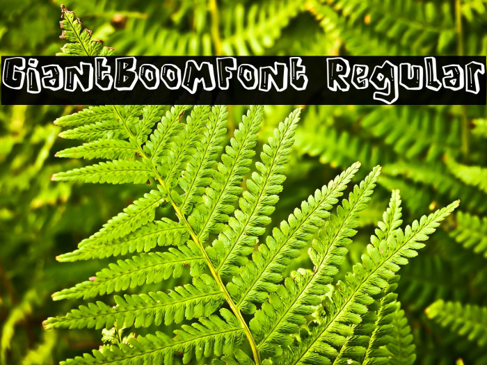 GiantBoomFont Regular Example 1