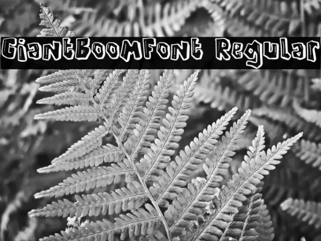 GiantBoomFont Regular Font examples