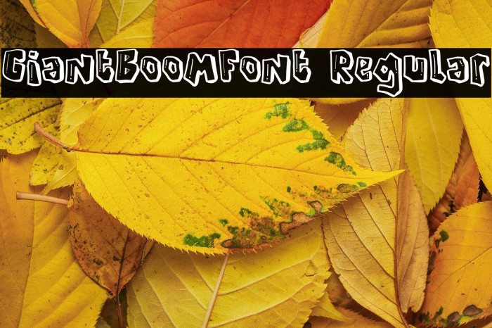 GiantBoomFont Regular Example 2