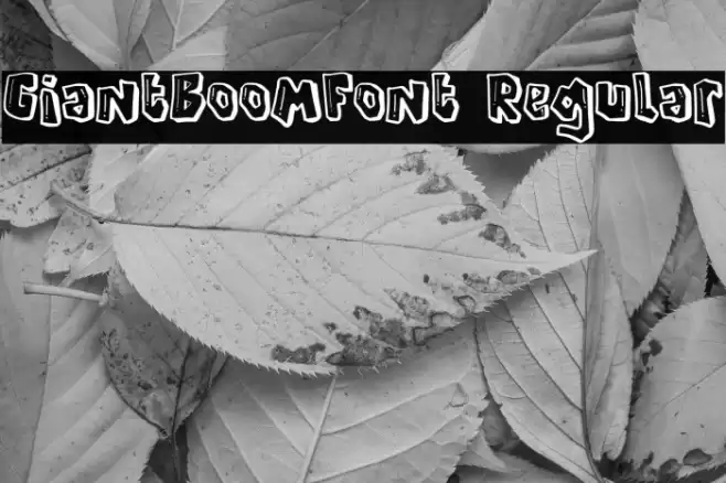 GiantBoomFont Regular Font examples