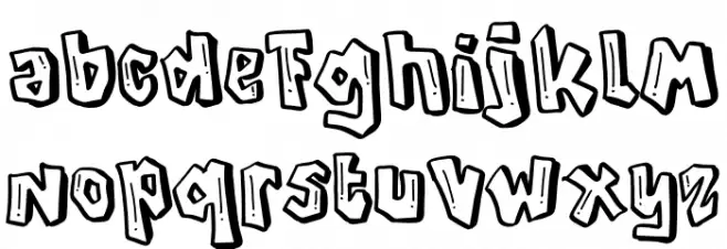 GiantBoomFont Regular Caratteri MINUSCOLO