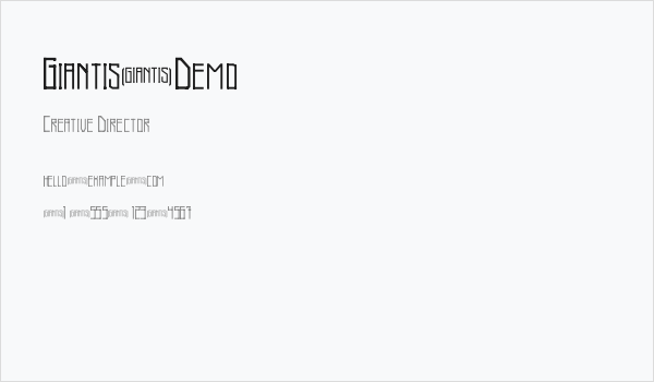 Giantis-Demo Business Card