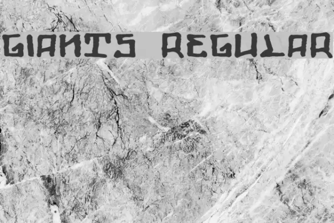 Giants Regular Font examples