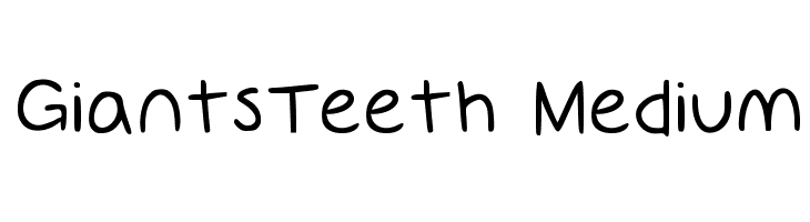 GiantsTeeth Medium Font