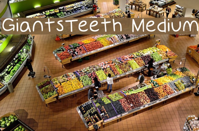 GiantsTeeth Medium Font examples