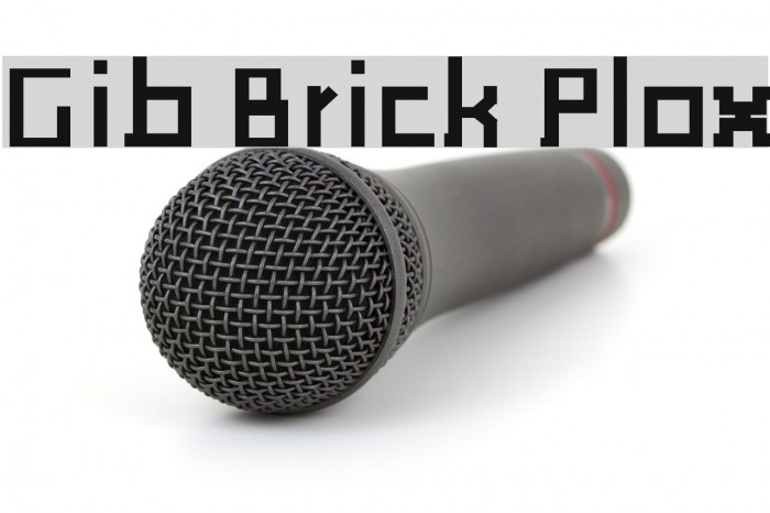 Gib Brick Plox Font examples