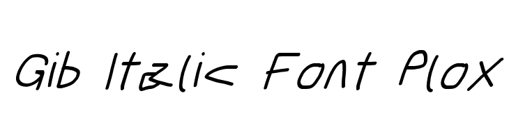 Gib Italic Font Plox Font