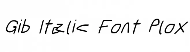 Gib Italic Font Plox  フリーフォントのダウンロード