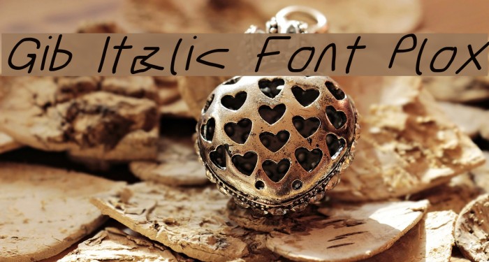 Gib Italic Font Plox Font examples