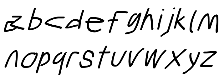 Gib Italic Font Plox Font LOWERCASE
