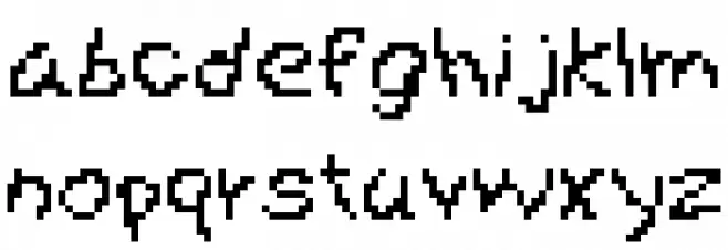 Gibberesque Schriftart Kleinbuchstaben