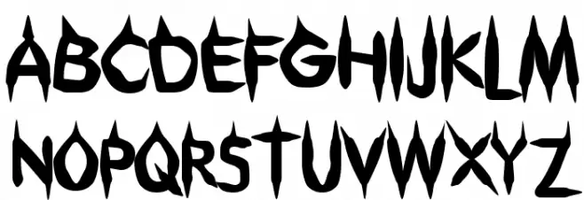 Gibberish Шрифта ВЕРХНИЙ