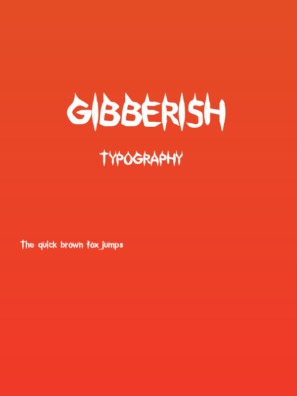 Gibberish Poster