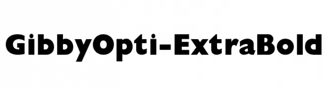 GibbyOpti-ExtraBold  नि: शुल्क फ़ॉन्ट्स डाउनलोड