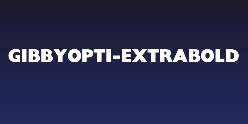 GibbyOpti-ExtraBold Social Header