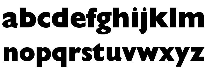 GibbyOpti-ExtraBold Font LOWERCASE