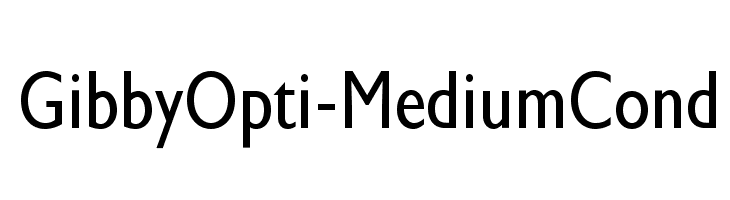 GibbyOpti-MediumCond Font