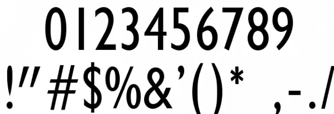 GibbyOpti-MediumCond Font OTHER CHARS