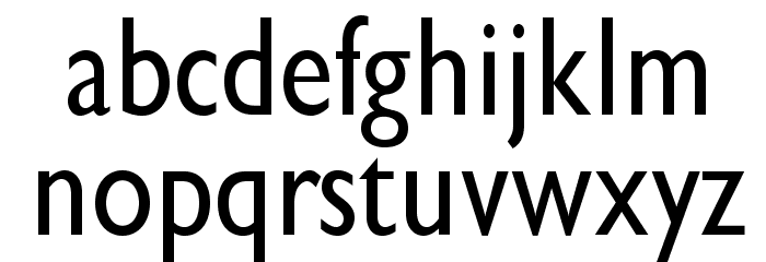 GibbyOpti-MediumCond Font LOWERCASE
