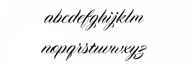 Gibrael Schriftart Kleinbuchstaben