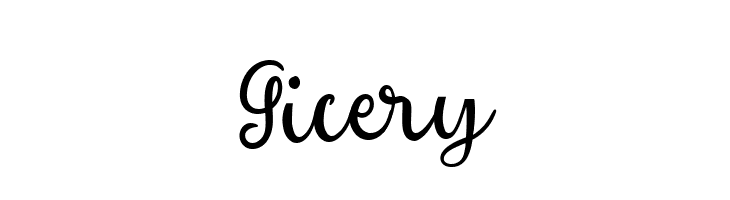 Gicery  フリーフォントのダウンロード