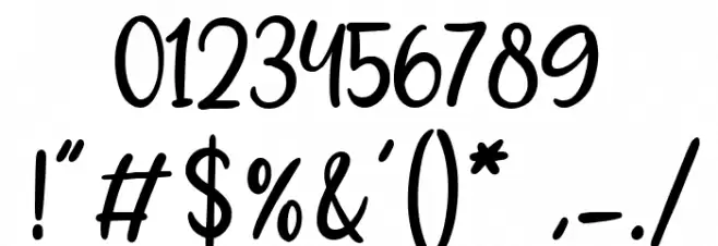 Gicery Font OTHER CHARS