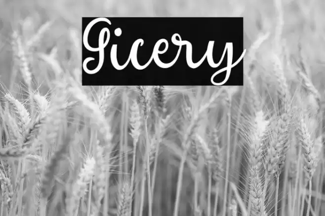 Gicery Font examples