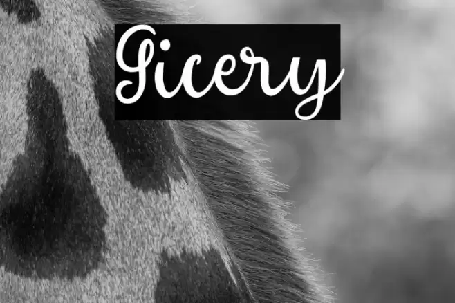 Gicery Font examples