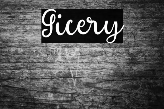 Gicery Font examples