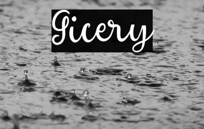 Gicery Font examples