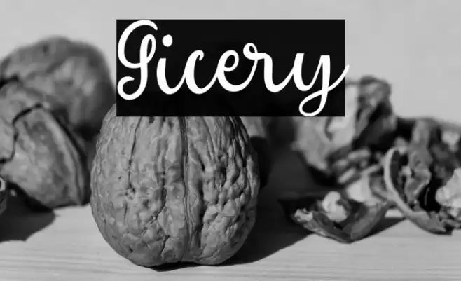Gicery Font examples