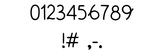 Gichi Handwriting Regular Font OTHER CHARS