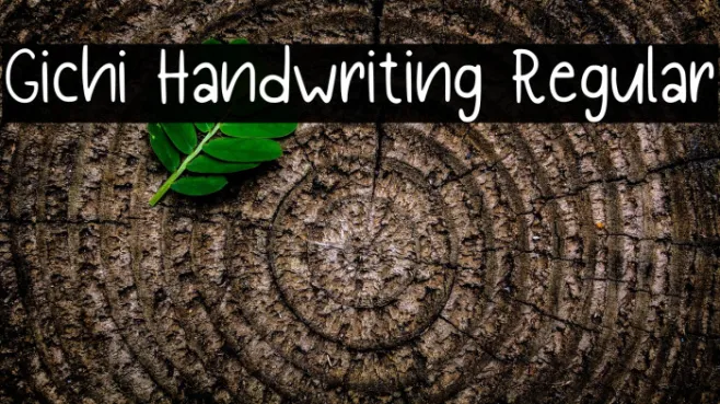 Gichi Handwriting Regular Example 2