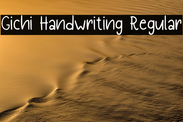 Gichi Handwriting Regular Example 3